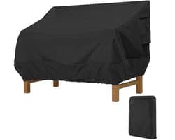 Candala Tuinbankhoes - Beschermhoes Tuinmeubel - Oxford doek - Inclusief opbergtas - Waterdichte - Winddicht - Beschermhoes Tuinbank - Tuinmeubelhoes - Geschikt voor tuinmeubelen - 147 x 83 x 79 cm - Zwart