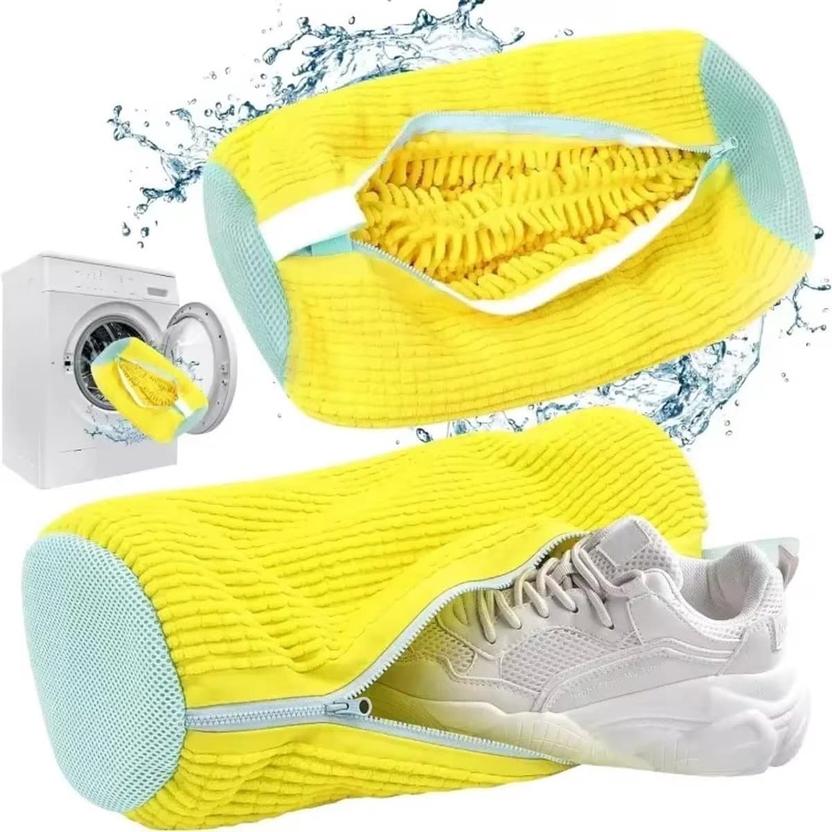 Schoen Waszak voor Wasmachine – Beschermende Waszak met Ritssluiting voor Sneakers & Sportschoenen – Herbruikbare Schoenen Waszak — afbeelding 1