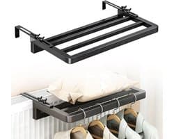 Ruimtebesparend Droogrek voor Radiator, Wandgemonteerd Handdoekrek voor Badkamer en Balkon, Ideaal voor Was en Droogprocessen (40 x 25 cm)