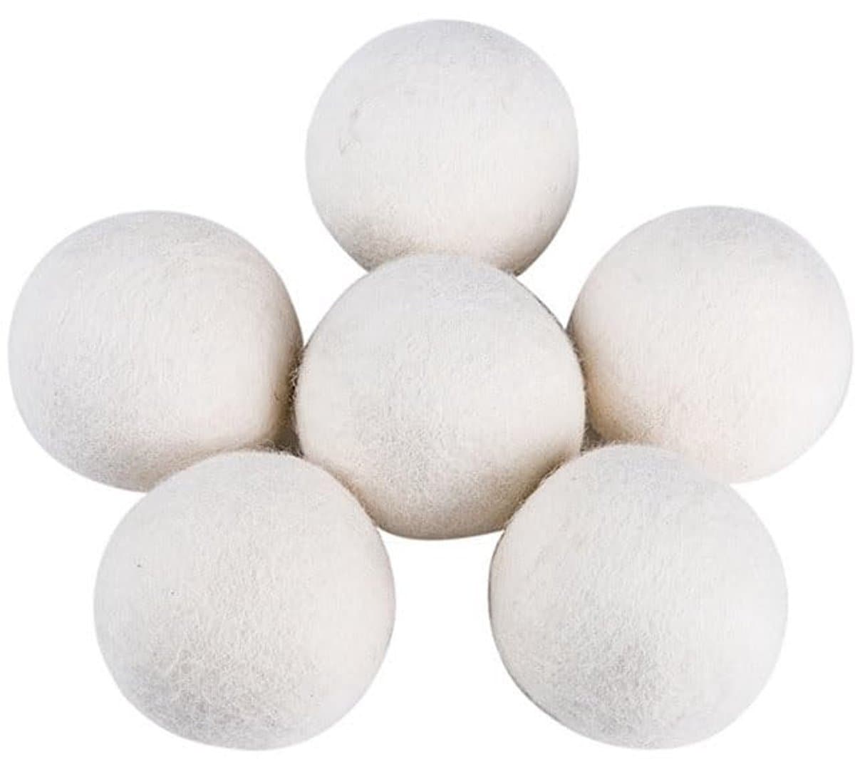 Allecto - Drogerballen - Vilten ballen - Herbruikbaar - Wit - Natuurlijke woldrogerballen - Geschikt voor was en droger - 8 cm — afbeelding 1
