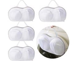 Consumerce® 4 Stuks BH Waszakken – Wit – Waszak – Wasgoed – Met Rits – Lingerie – Laundry Bag – Waszakje – Wasnet – Wasnetten – Wasnetje – Wassorteerder – Wasmachine - Waszakjes