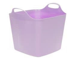 Excellent houseware flexibele kuip / emmer - lila - 25 l - kunststof - 40 x 35 cm - met handvatten