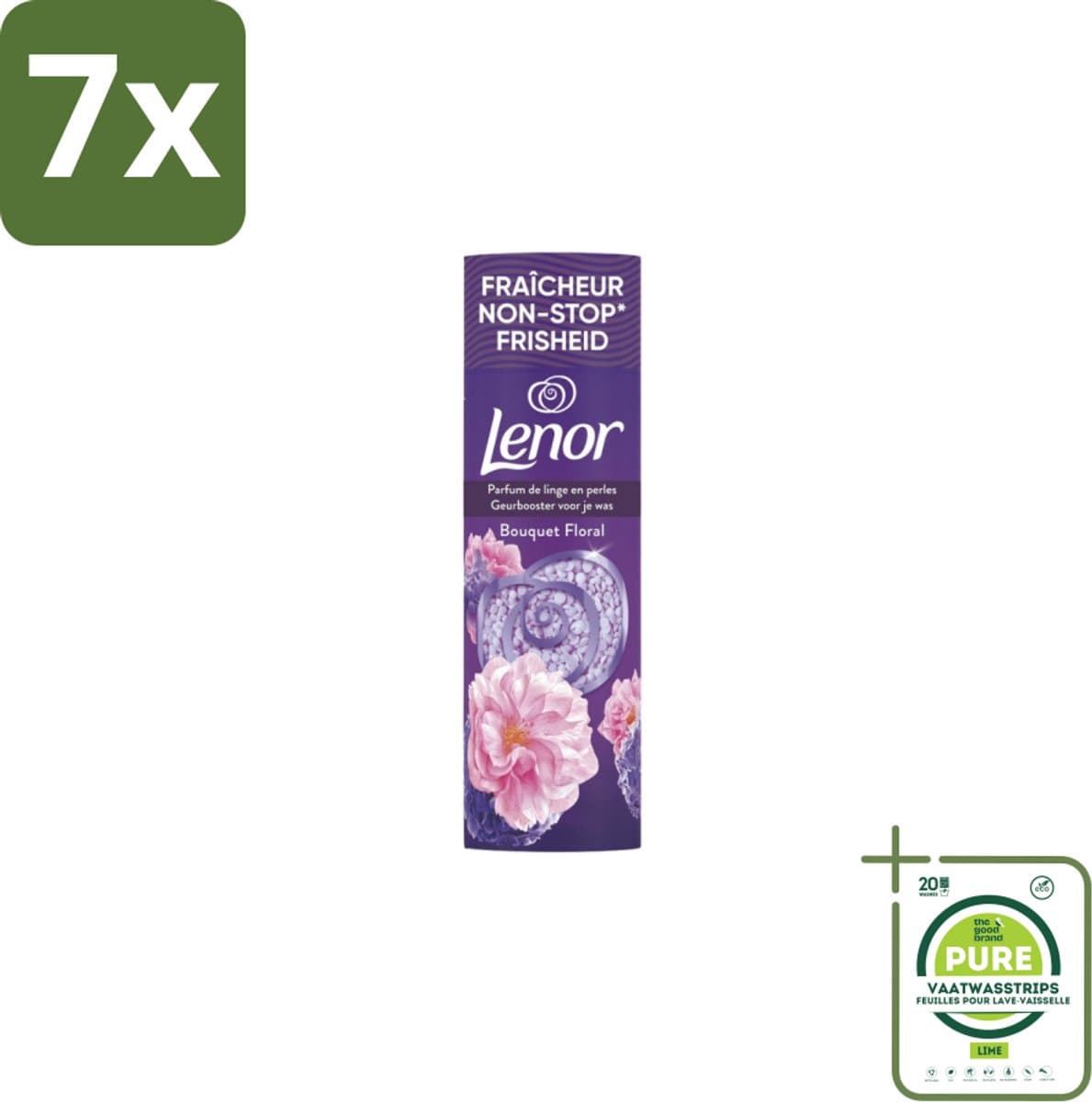 7 x Lenor In-Wash Geurbooster Bloemen Boeket 19 wasbeurten 235 gr - Grootverpakking - Geurbooster Wasmachine - Bloemige Geur - Frisse Geur - Wasverzachter - Wasmiddel — afbeelding 1