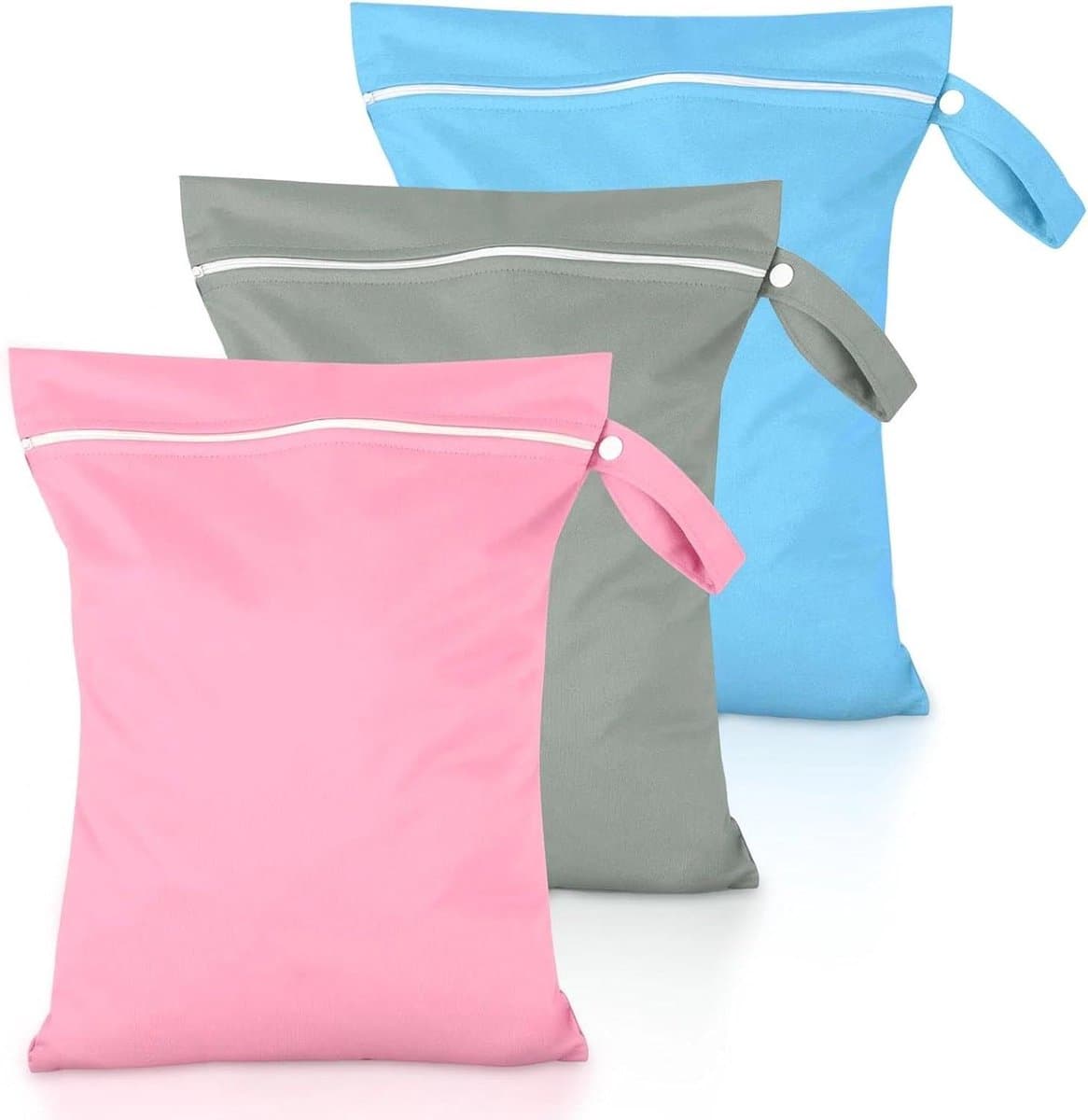 Waszakken voor Vuile Was - Set van 3 - Waterdicht - Met Ritssluiting - Voor Badpakken, Sport, Fitness, Camping - 40 x 30 cm — afbeelding 1