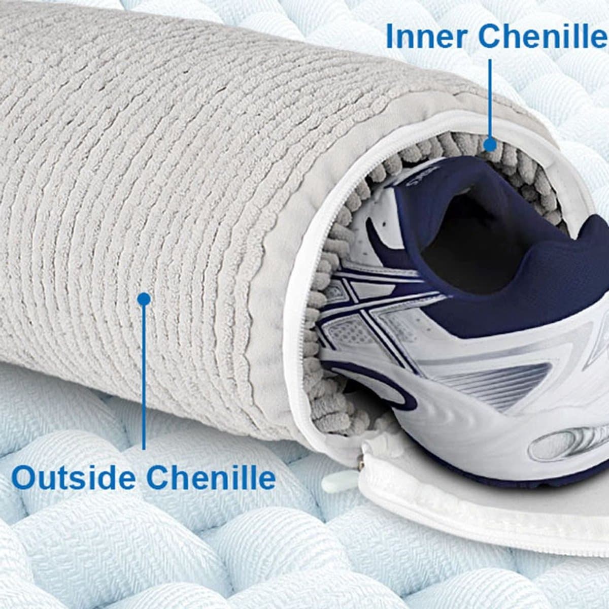 Schoenwaszak wasmachine speciale anti-deformatie schoenwaszak geel — afbeelding 1