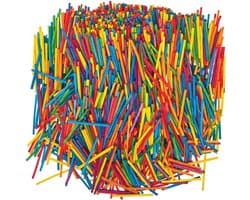 Houten Knijpers - Ambachtelijke Stokjes - Creatief Knutselen - Grote Set - 4.3 cm Lengte - Veelkleurig