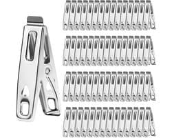 60 Stuks Wasknijpers RVS Winddicht en Roestvrij voor Kleding en Voedsel