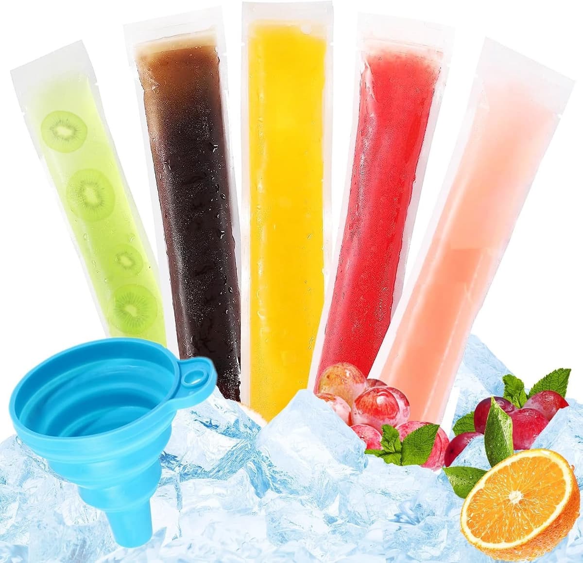Popsicle Zakjes - Transparant - 27 x 5,5 cm - Herbruikbare IJs op een Stokje Zakjes - Voor Zelfgemaakt IJs — afbeelding 1