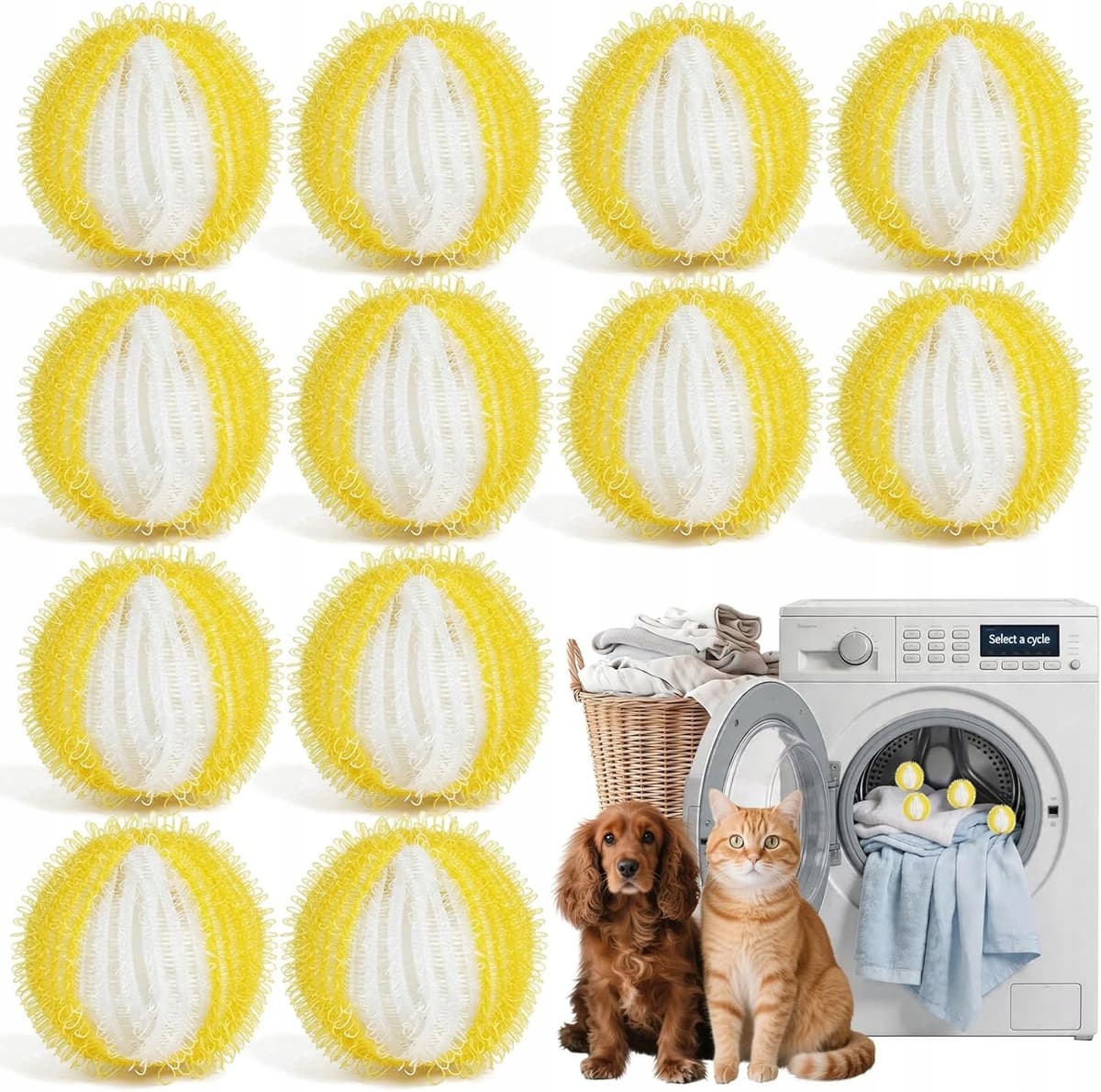 12x Wasballen - Verwijderen Huisdier Haar & Pluisjes uit Kleding — afbeelding 1
