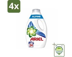 Ariel – Vloeibaar Wasmiddel – Alpine – 1530 ml – 34 wasbeurten - Voordeelverpakking - 4 stuks - Ariel Alpine - Vloeibaar wasmiddel