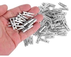 Mini Houten Clips - Wasknijpers Ambacht - Foto Decoratie - Gladde Afwerking - 300 Stuks - Natuurlijk Hout