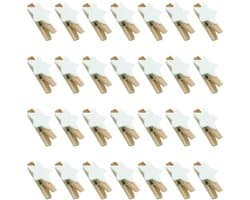 Dailygoods- Sterren Wasknijpers 100 Stuks - Houten Clips - Decoratieve Klemmen - Handwerk - Klemmen voor Kerstmis - Duurzaam Hout - Decoratieve Knijpers