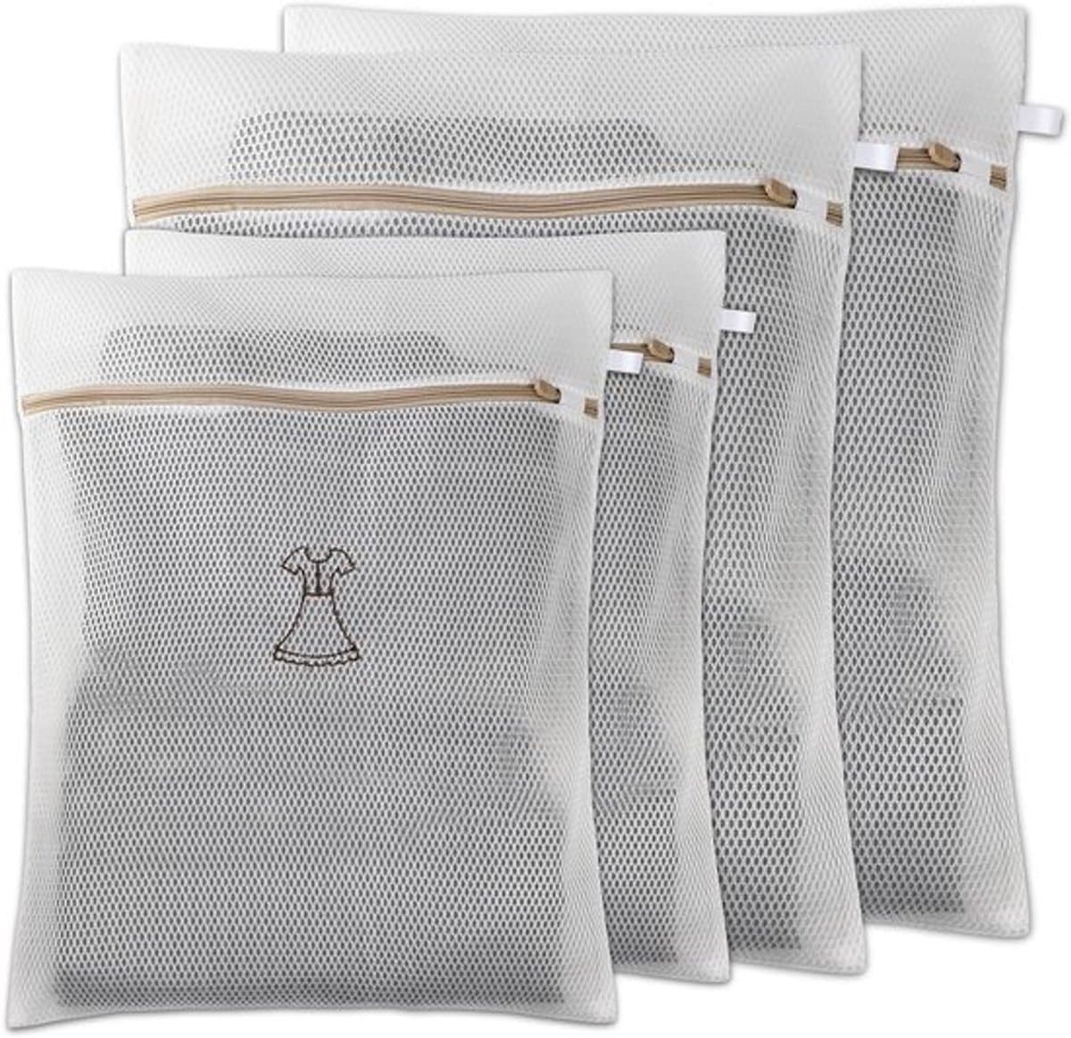 Versterkte Waszakken voor Kleding, 4 Stuks, Duurzaam en Herbruikbaar, Ideaal voor Ondergoed en Delicate Was — afbeelding 1