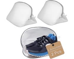 SnelShoppen - Schoenwaszakken Set van 2 - Herbruikbare Waszak met Rits voor Sneakers - Stevige Drie-Laags Mesh - Grote Maat 40x25x25 cm