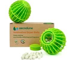Thijox - Aecodune Droge Lucht Wasbal - 2x Herbruikbare Droogballen - Versnelt Droogtijd - Energiezuinig - Natuurlijke Ingrediënten - Wasverzachter en