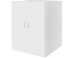 Wasmachinekast - Badkamerkast - Opbergruimte creëren - Met deuren - 71x715x915 cm - Wit