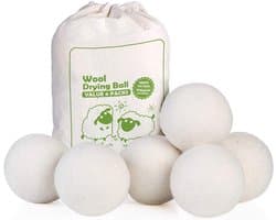 Thijox - 6 XL Wollen Droger Ballen - Herbruikbare Wasdroger Ballen van 100% Nieuw-Zeelandse Wol - Natuurlijke Wasverzachter - Statische Verminderende