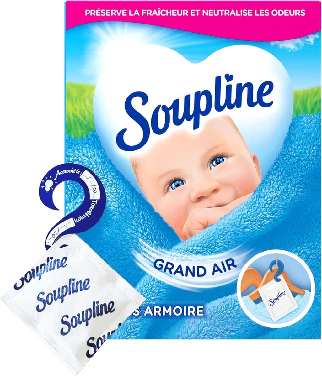 SnelShoppen - Garderobekastassen - Frisse Luchtgeur - Wasparfum - Neutraliseert Geuren - Voor 6 Weken - 3 Zakjes - Ideaal voor Kasten en Laden — afbeelding 1