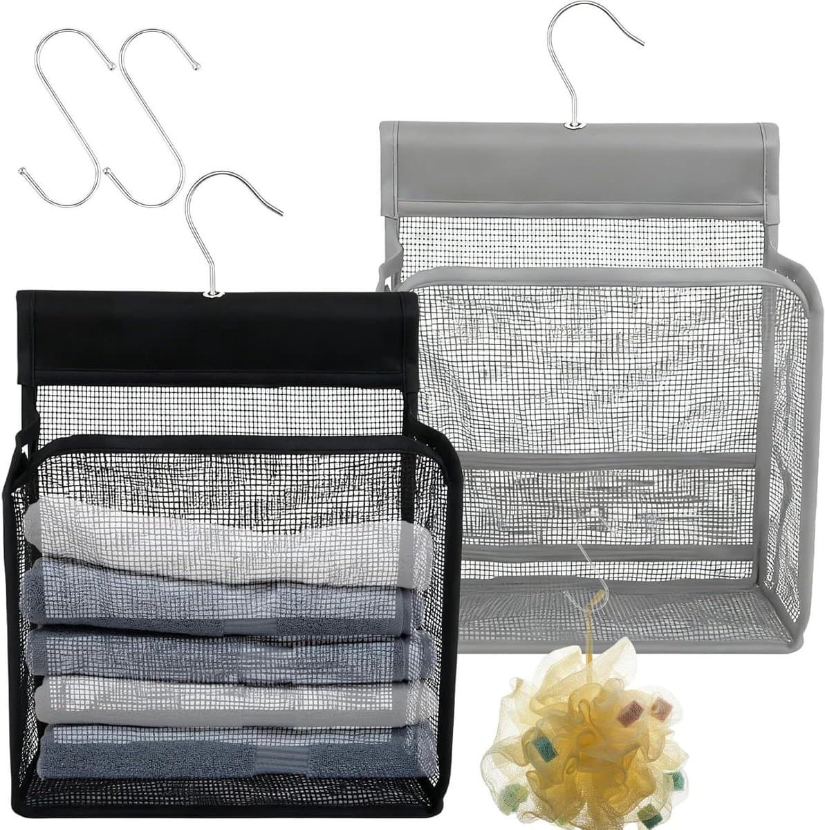 Wasknijperzak Set - Knijperhouder Mandje - Wassen Organiseren - Ophangbaar Ontwerp - 20 x 10 x 24 cm — afbeelding 1