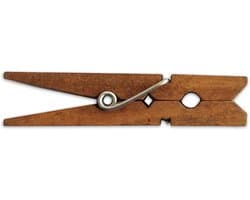 Houten Was Knijpers - Kleine Knijpers - Hobby en Knutselen - Natuurlijk Birch Hout - 50 Stuks - Diverse Kleuren