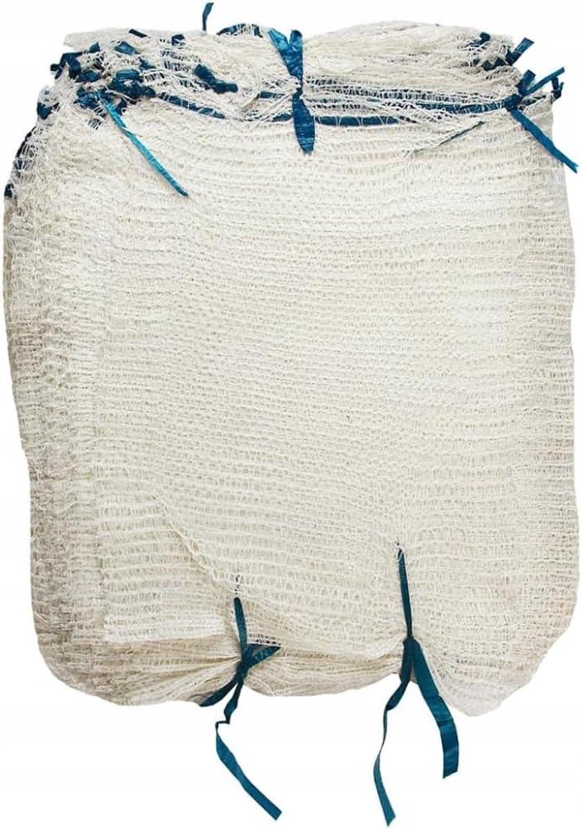 Raselzakken - Netzakken - Opslag Groenten - Met trekkoord - 35x50 cm - Wit — afbeelding 1
