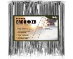 SnelShoppen - 100x Grondankers van Gecoat Staal - Robuuste Grondspikes voor het Bevestigen van Onkruiddoek, Folies en Tuinaccessoires - Ideaal voor Tu