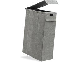 50L Smalle Wasmand met Deksel - 20x40x60 Nis Wasbox - Wasverzamelaar - Opvouwbare Badkamer Mand