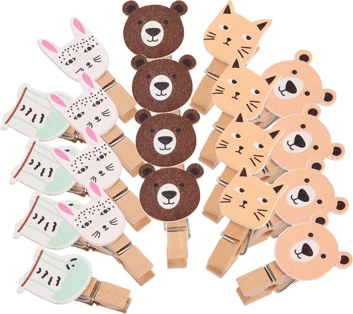 Fotohouder Knijpers - Mini Clips - Decoratie Maken - Duurzaam Materiaal - 40 Stuks - Diverse Kleuren — afbeelding 1