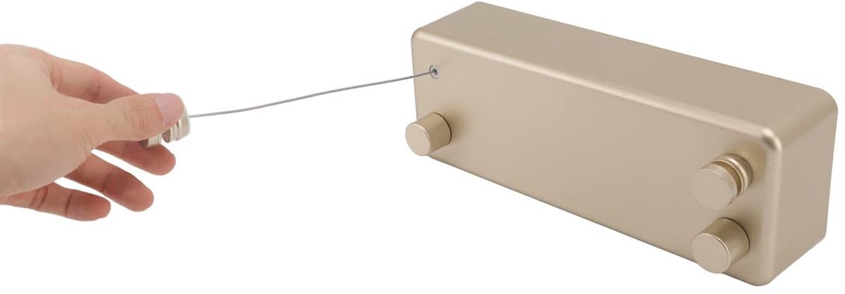 Dailygoods- Waslijn Uittrekbaar 4,2 m - Wanddroger - Roestvrij Staal - Compact - 30 kg Draagkracht - Inclusief Bevestigingsmateriaal - Droogrek — afbeelding 1