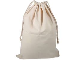 Dailygoods- Waszak Groot - Katoenen Opbergtas - Waszakken voor Wasgoed - Waszak met Koordsluiting - Waszak 30x40cm - Duurzaam en Machinewasbaar - Opbergzak