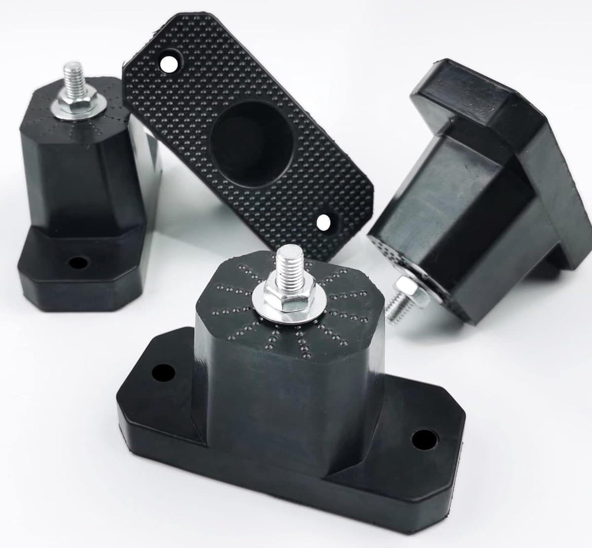 Rubberen Airco Ondersteuning - Airco Dempers - Trillingen Dempen - Zwaar Belastbaar - 4 Stuks - Zwart — afbeelding 1