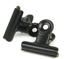 Zwarte Bulldog Clips 22 mm - 30 stuks - Metalen Scharnierclips voor Kantoor en Thuis