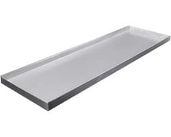 Roestvrijstalen Opvangbak - Lekbak Plantenbak - Bescherming Vloeren - Naadloos Gelast - 51x21x2 cm - Zilver