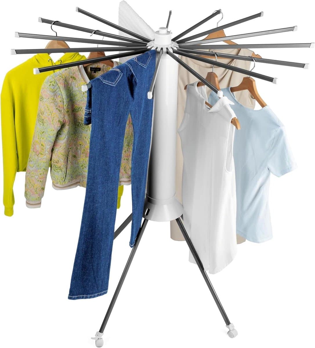 Droogmolen met Voet voor Camping & Thuis - Wasrek Staand - Droogrek Inklapbaar - duurzaam — afbeelding 1