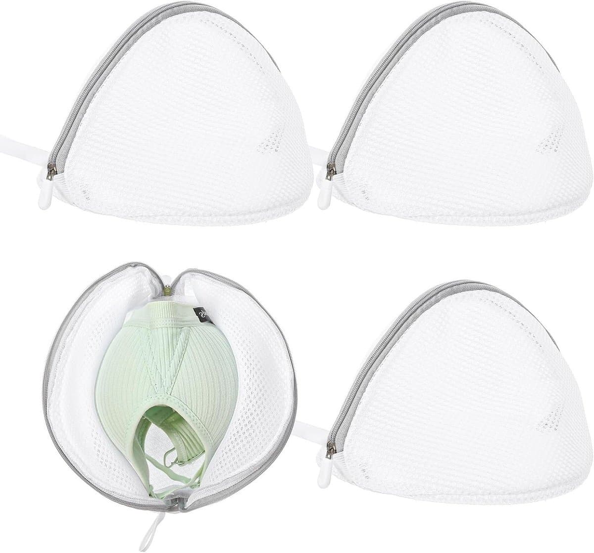 Set van 4 Wasnetten voor Bh's - Polyester Waszakken met Rits voor Bescherming van Gevoelige Kleding — afbeelding 1