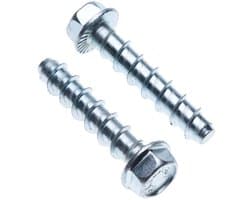 Betonankerbout M8 9,9x80mm Galvanisch Verzinkt – Zelftappende Bevestiging voor Metaal op Beton, Baksteen, Steen – Pack van 10 — afbeelding 1