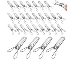 Duurzame RVS Wasknijpers voor Handdoeken, Kleding en Sokken - 70 Stuks, 6CM, Ideaal voor Camping en Kledinglijn