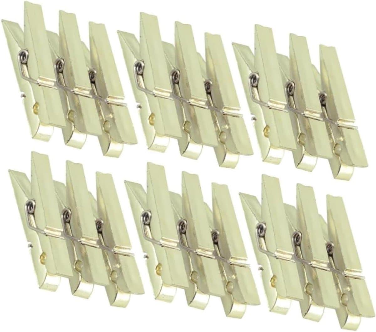 Fotoklemmen - Mini knijpers - Foto's ophangen - Stevige structuur - 50 stuks - Goud — afbeelding 1