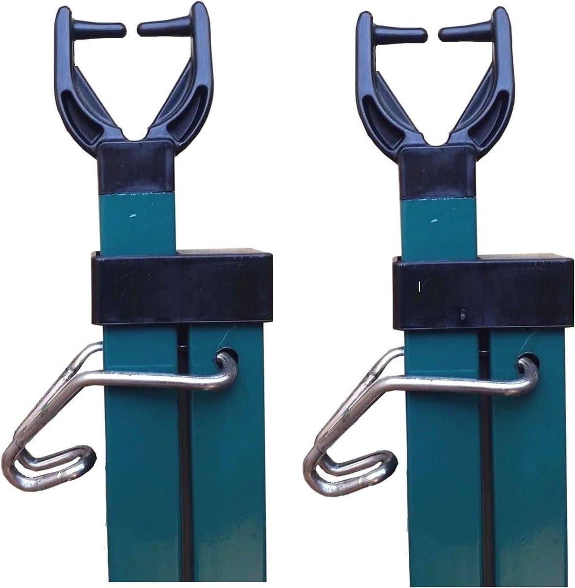 Pair Addiz Prop Square Metal Galvanized Garden Clothesline Outdoor Extendable 2x Poles Cloths Prop Laundry Support Pole Extension Airer — afbeelding 1