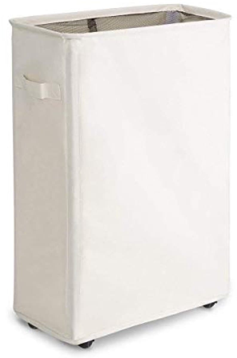Opvouwbare wasmand met wielen - Smal design, 44 liter, ruimtebesparend — afbeelding 1