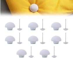 MTTProducts - Non Slip Bed Clips - Duvet Cover Clips - 8 Stuks - Quilt Fixing Clips - Mushroom Rond - Snelle Bevestiging - Geschikt voor Dekbedden - Kl...
