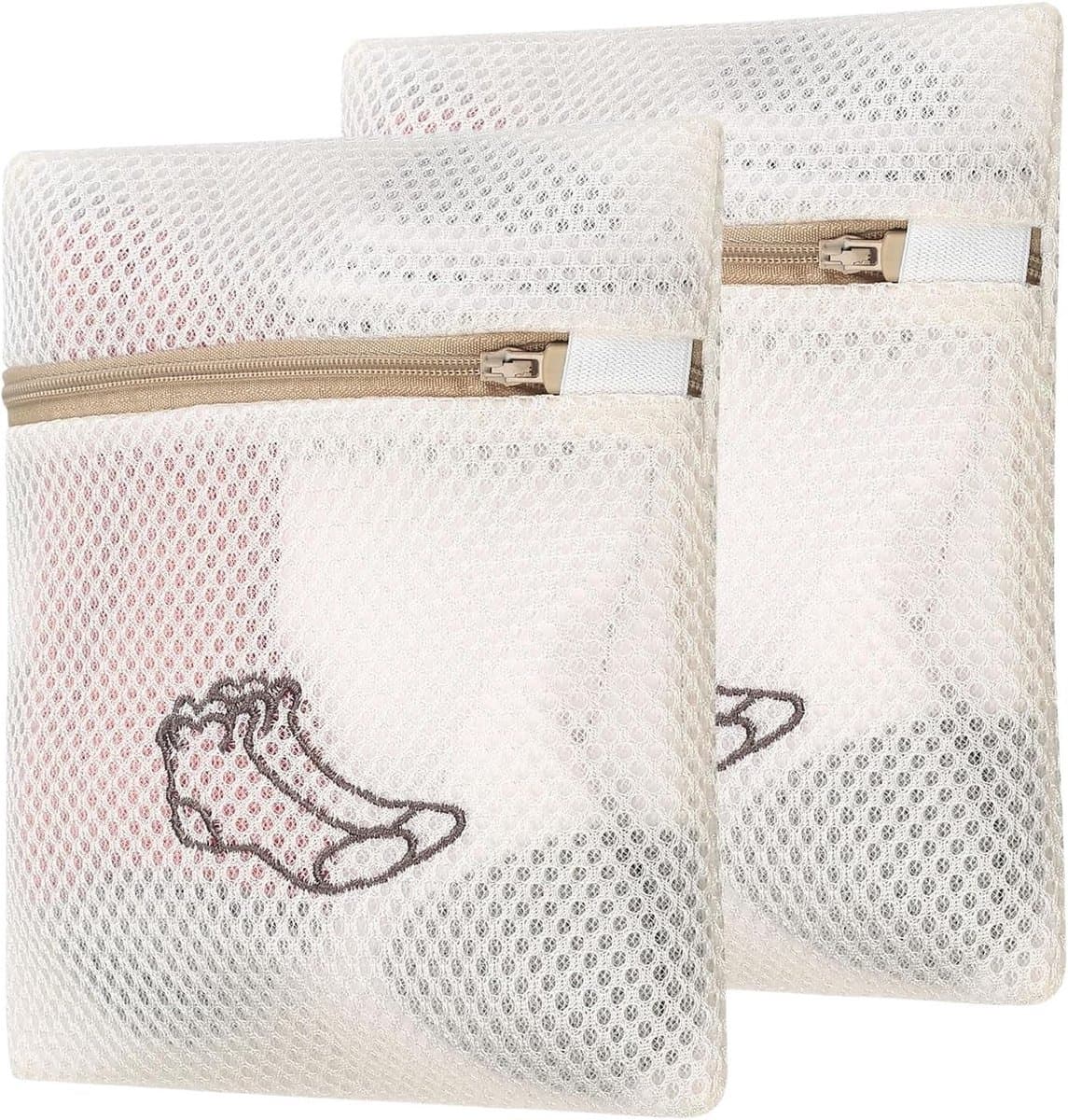 Wasmachineschoonmaak: 2 Waszakken voor Delicate Kleding, Ondergoed, Sokken en Beddengoed - 18 x 20 cm en 40 x 50 cm Maat — afbeelding 1