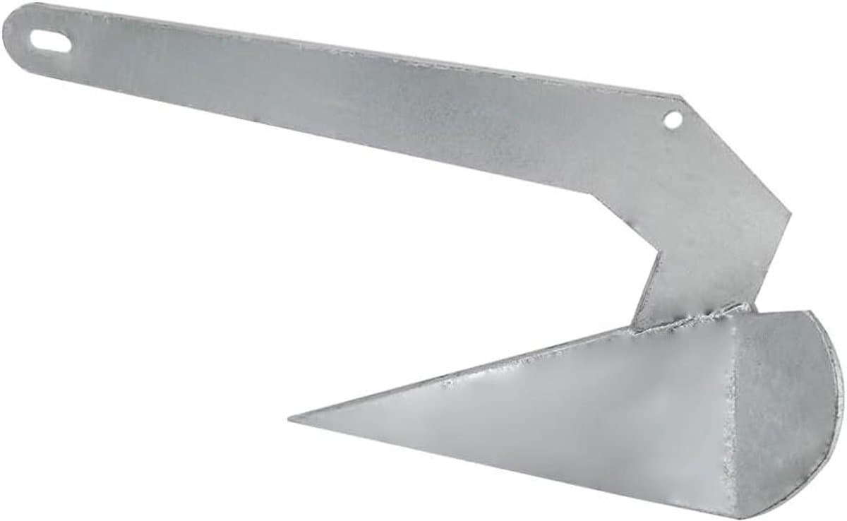 Ploeganker - Delta anker Bootanker - Boot stabiliseren - Zelfuitlijnende geometrie - 5 kg - Zilver — afbeelding 1