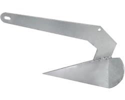 Ploeganker - Delta anker Bootanker - Boot stabiliseren - Zelfuitlijnende geometrie - 5 kg - Zilver