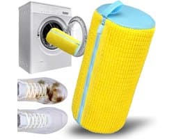 Duurzame en herbruikbare waszak voor schoenen, ideaal voor sneakers en andere schoenen in de wasmachine, met rits en wasnet