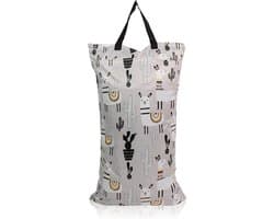 Wetbags kinderdagverblijf, waterdichte tas met dubbele ritssluiting om op te hangen, wasbaar en herbruikbaar, geschikt voor babyluiers, fitness, strand, zwembad, natte zak, Dw05, mode De MHwan Store openen