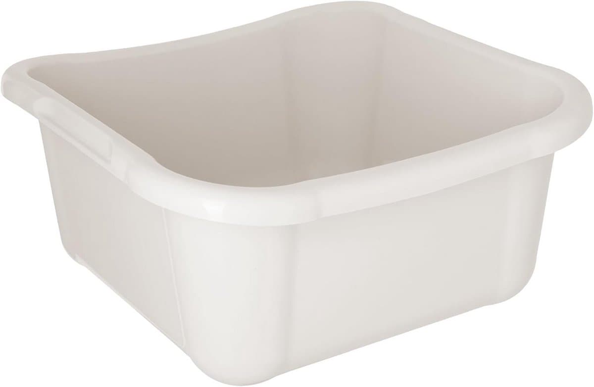 Robuuste Rechthoekige Waskom met Handgrepen - Compacte Opbergbak (8 Liter) — afbeelding 1