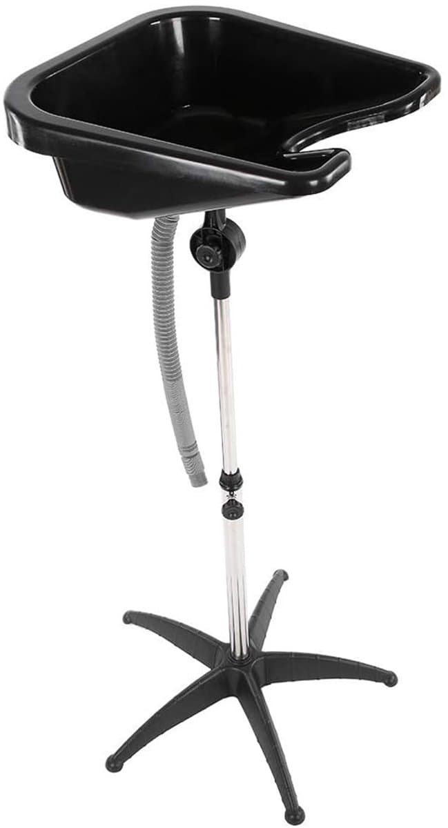 Zyrex® Haarwasbak - Mobiele Wasbak Kapper Met Stop En Afvoerslang - Zwart - 40cm x 45cm x 20cm — afbeelding 1