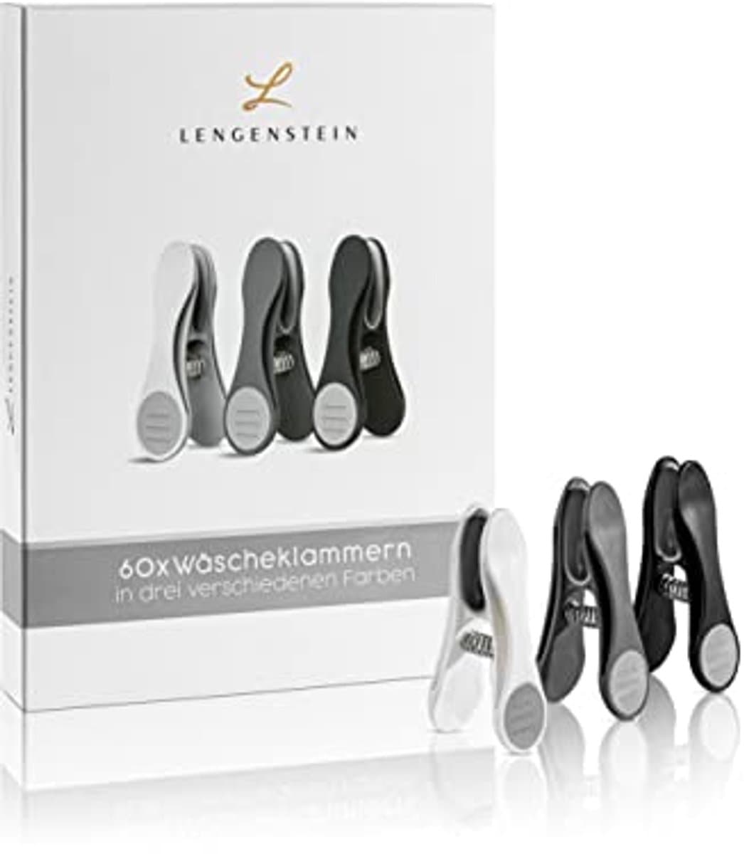 60 Premium Wasknijpers in 3 Kleuren - Zacht Grip Kledingclips voor Het Wasgoed — afbeelding 1