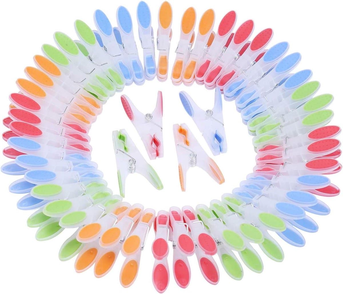 Allecto Plus - Extra Grote Kledingpinnen Set voor Waslijn - 6 Dozen / 72 Stuks - Sterke Clips - Non-slip Grip - Windvaste Kledingpins voor Binnen en Buiten - Ergonomisch Design - Thuis Waspin - Was Rek Accessoires — afbeelding 1